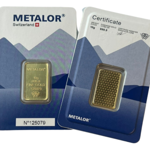 10 Gram Metalor Minted Gold Bar
