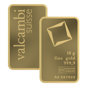 10 Gram Valcambi Minted Gold Bar