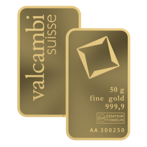 50 Gram Valcambi Minted Gold Bar
