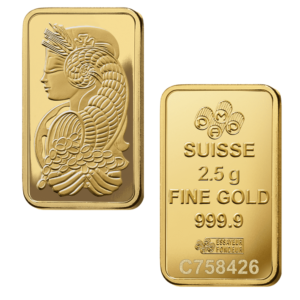 2.5 Gram PAMP Lady Fortuna Gold Bar