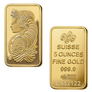 5 Ounce PAMP Lady Fortuna Gold Bar
