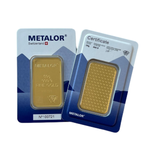 50 Gram Metalor Minted Gold Bar