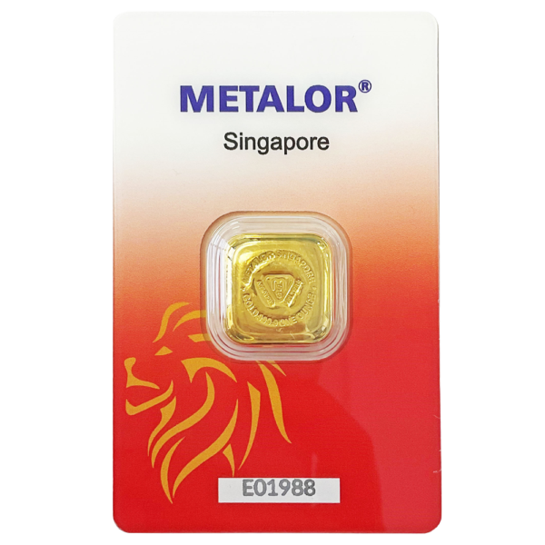1 Ounce Metalor Singapore Gold Cast Bar