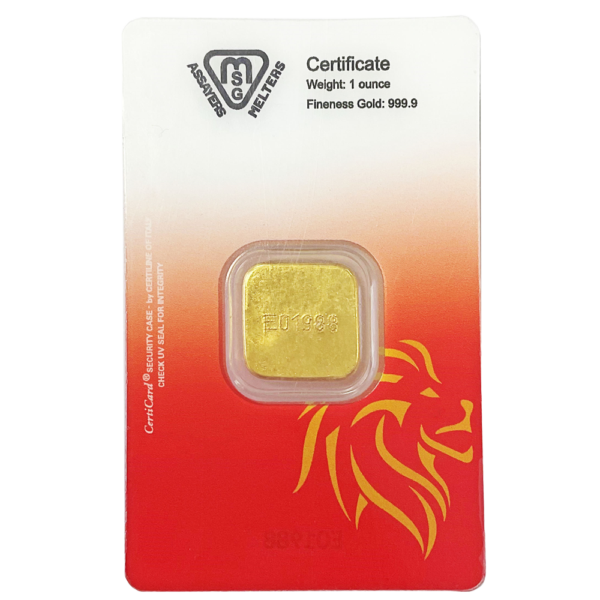 1 Ounce Metalor Singapore Gold Cast Bar - Image 2