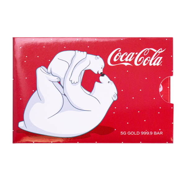 5 Gram PAMP Coca-Cola Holiday Polar Bears Pure Gold Bar - Image 4