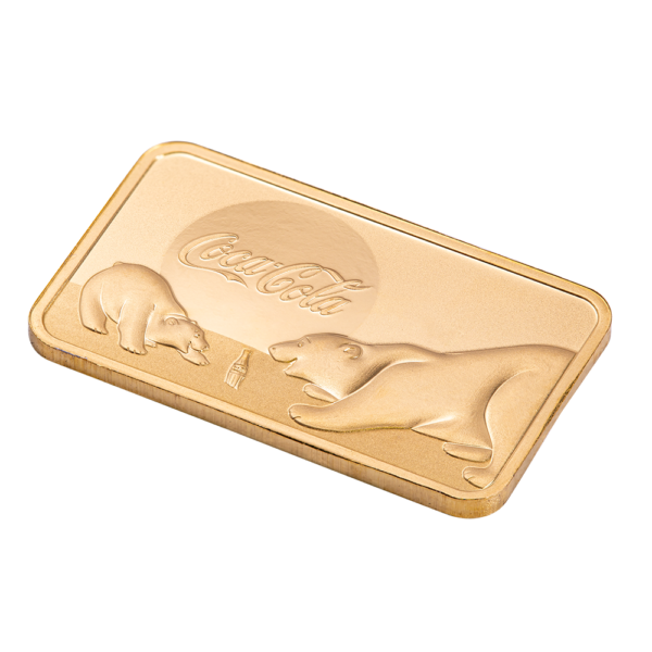 5 Gram PAMP Coca-Cola Holiday Polar Bears Pure Gold Bar - Image 3