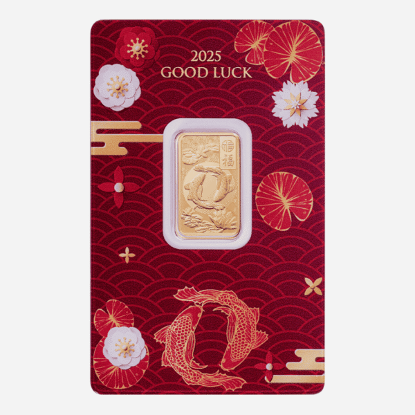 5 Gram PAMP Good Luck - Koi Fish Pure Gold Bar