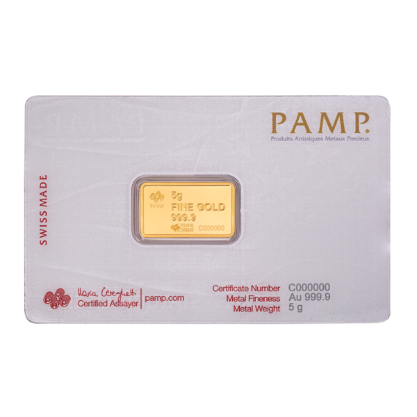 5 Gram PAMP America the Free Pure Gold Bar - Image 2