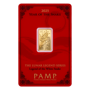 5 Gram PAMP 2025 Lunar Year of the Snake Pure Gold Bar