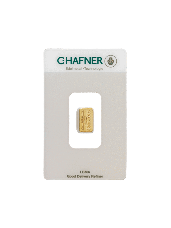 1 Gram C.Hafner Minted Gold Bar - Image 2