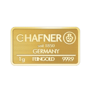 1 Gram C.Hafner Minted Gold Bar