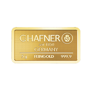 5 Gram C.Hafner Minted Gold Bar