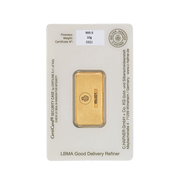 10 Gram C.Hafner Minted Gold Bar - Image 3