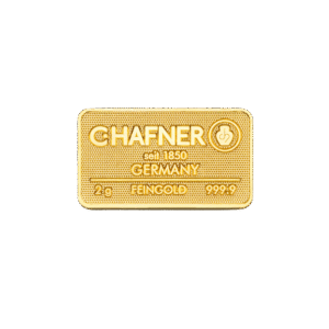 2 Gram C.Hafner Minted Gold Bar