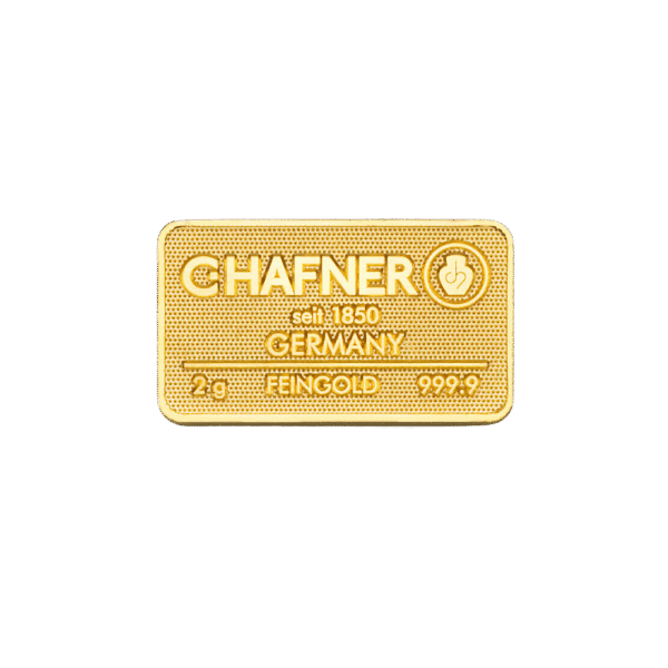 2 Gram C.Hafner Minted Gold Bar
