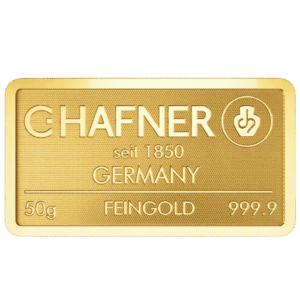 50 Gram C.Hafner Minted Gold Bar