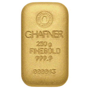 250 Gram C.Hafner Cast Gold Bar