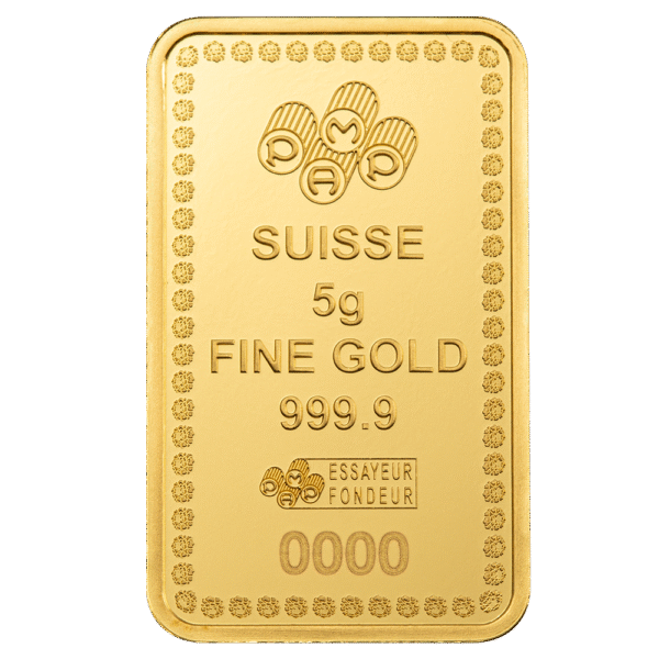5 Gram PAMP Diwali Lakshmi & Rangoli Pure Gold Bar - Image 4