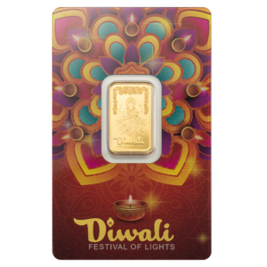 5 Gram PAMP Diwali Lakshmi & Rangoli Pure Gold Bar