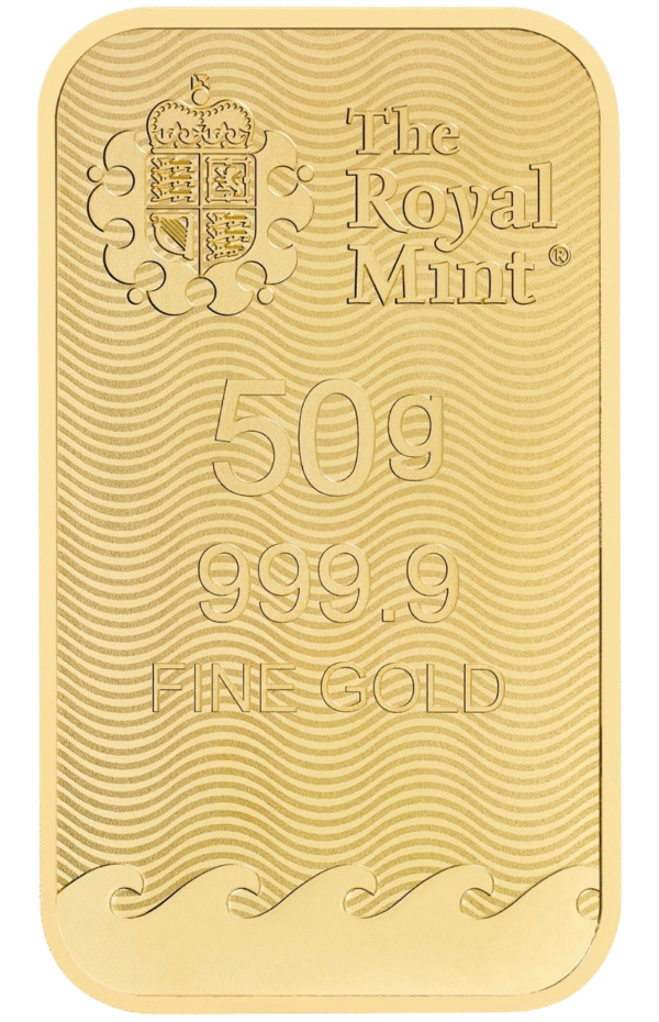 50 Gram Royal Mint Britannia Minted Gold Bar - Image 4