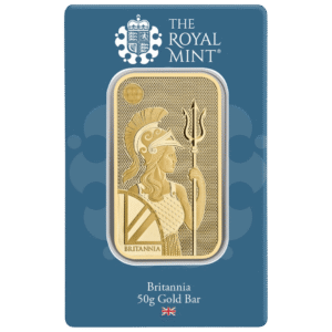 50 Gram Royal Mint Britannia Minted Gold Bar