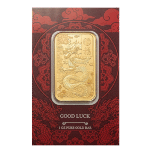 1 Ounce PAMP Good Luck Yellow Dragon Pure Gold Bar