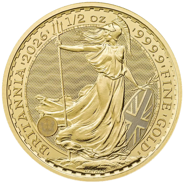 ½ Ounce 2026 Britannia Royal Mint Pure Gold Coin - Image 2