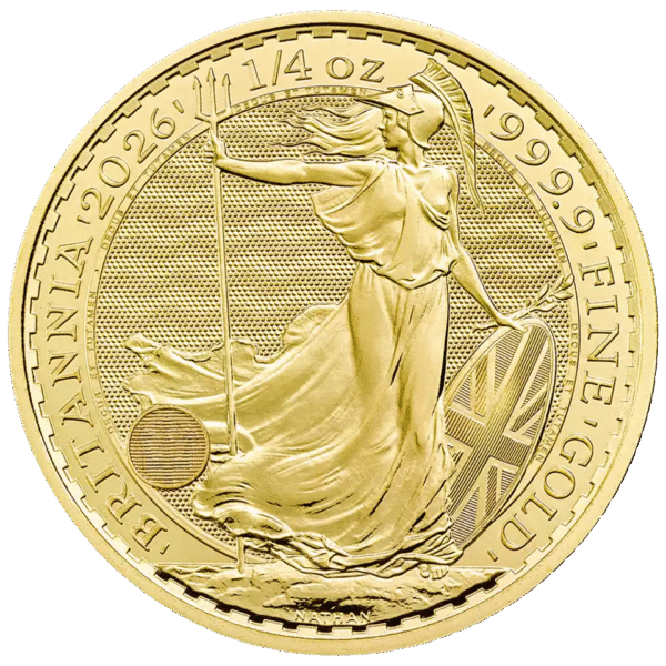 ¼ Ounce Britannia 2026 Royal Mint Pure Gold Coin - Image 2
