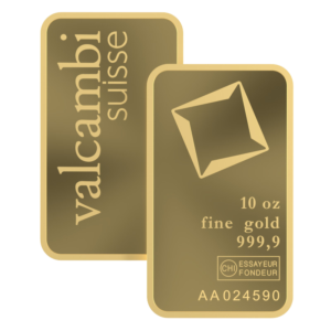 10 Ounce Valcambi Minted Gold Bar