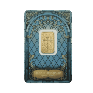 5 Gram PAMP Cross of Christianity Pure Gold Bar