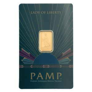 2.5 Gram PAMP Lady of Liberty Gold Bar