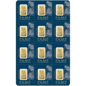 12x1 Gram PAMP Lady Fortuna Gold Bar Multipack