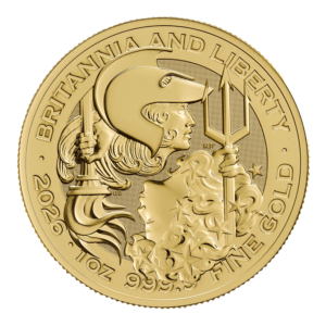 1 Ounce 2026 Britannia and Liberty Royal Mint Pure Gold Coin